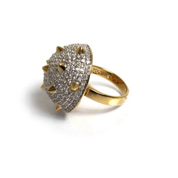 NWT 1/2 SPIKE PYRAMID RING - Picture 1 of 3